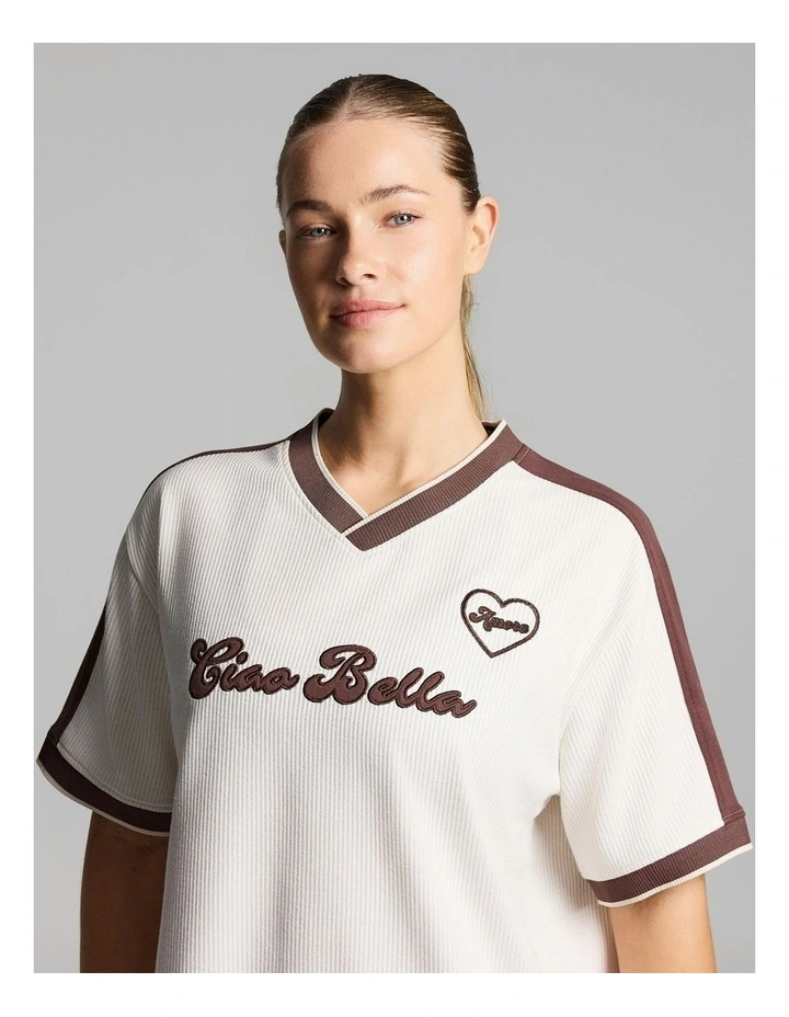 Oversize Cotton Tee Ecru image 4