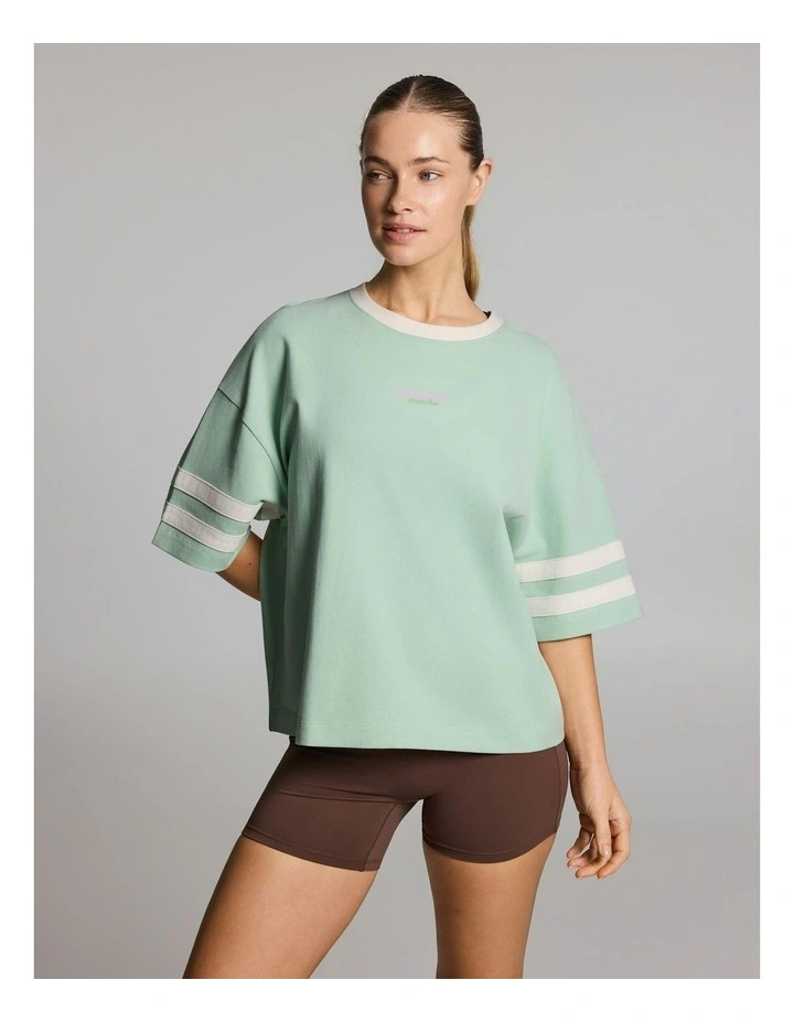 Oversize Boxy Cotton Tee Apple image 1