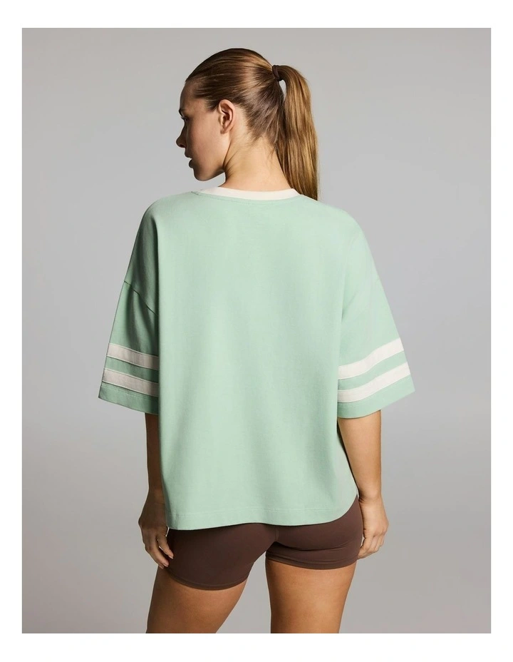Oversize Boxy Cotton Tee Apple image 2