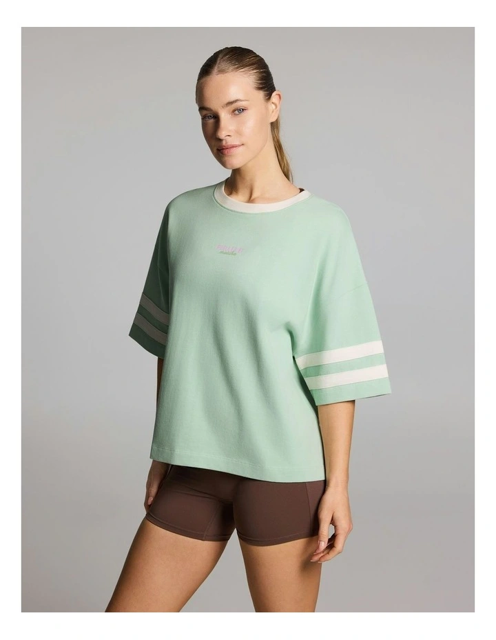 Oversize Boxy Cotton Tee Apple image 3