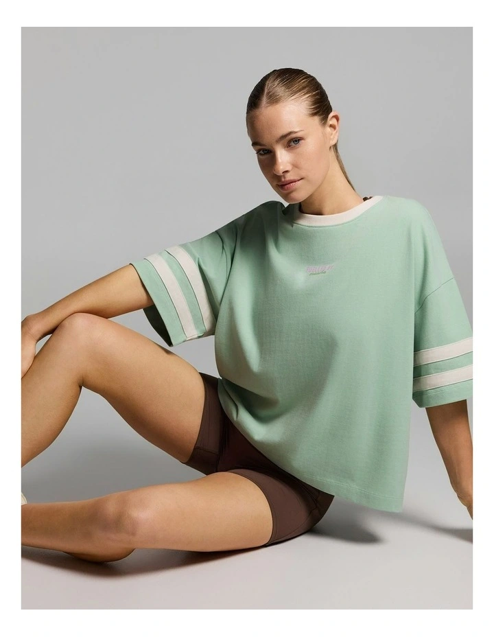 Oversize Boxy Cotton Tee Apple image 5