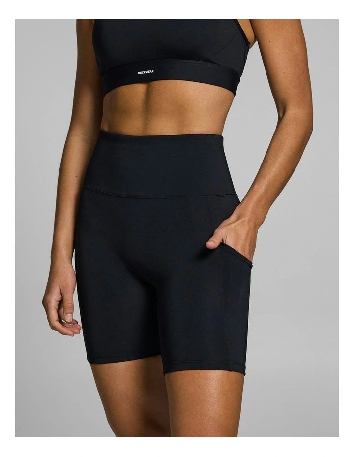 Gym & Swim Quad Bike Shorts Matt Black image 3