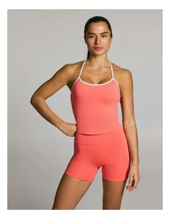 Gym & Swim Low Support Hip Length Singlet Papaya