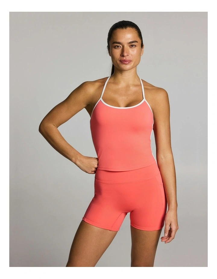 Gym & Swim Low Support Hip Length Singlet Papaya image 1