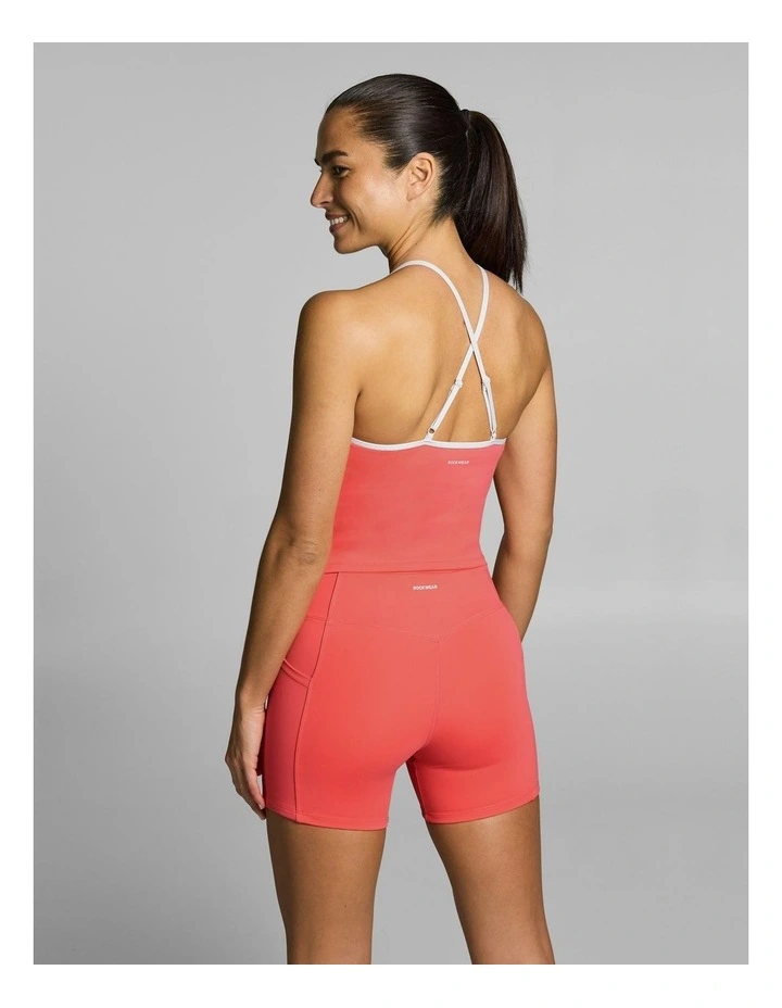 Gym & Swim Low Support Hip Length Singlet Papaya image 2