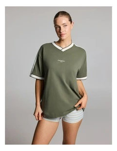 Oversize Cotton Tee Moss