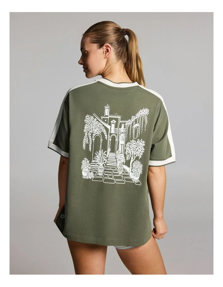Oversize Cotton Tee Moss image 2