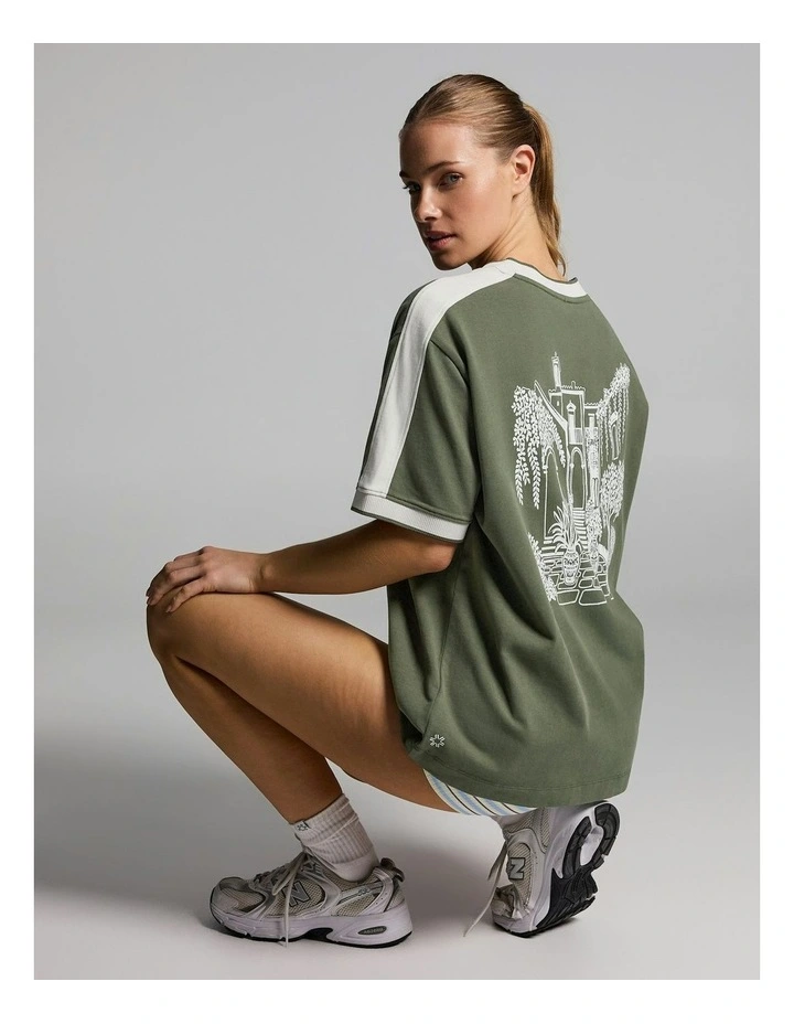 Oversize Cotton Tee Moss image 5