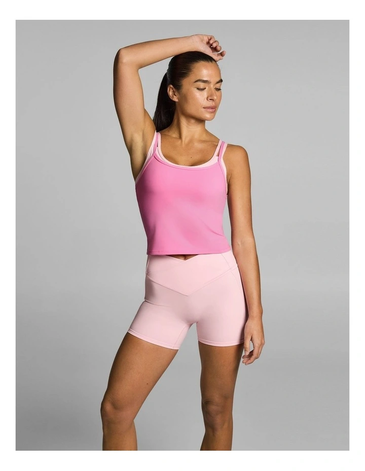 Double Up Medium Support Hip Length Singlet Cotton Candy image 1