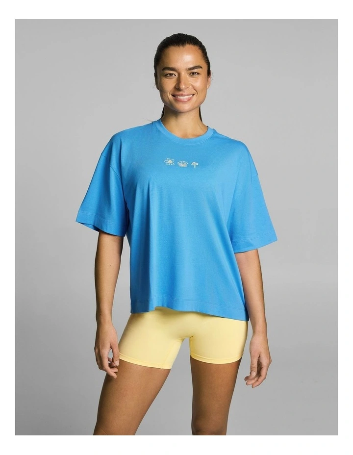 Boxy Cotton Tee Mykonos image 1