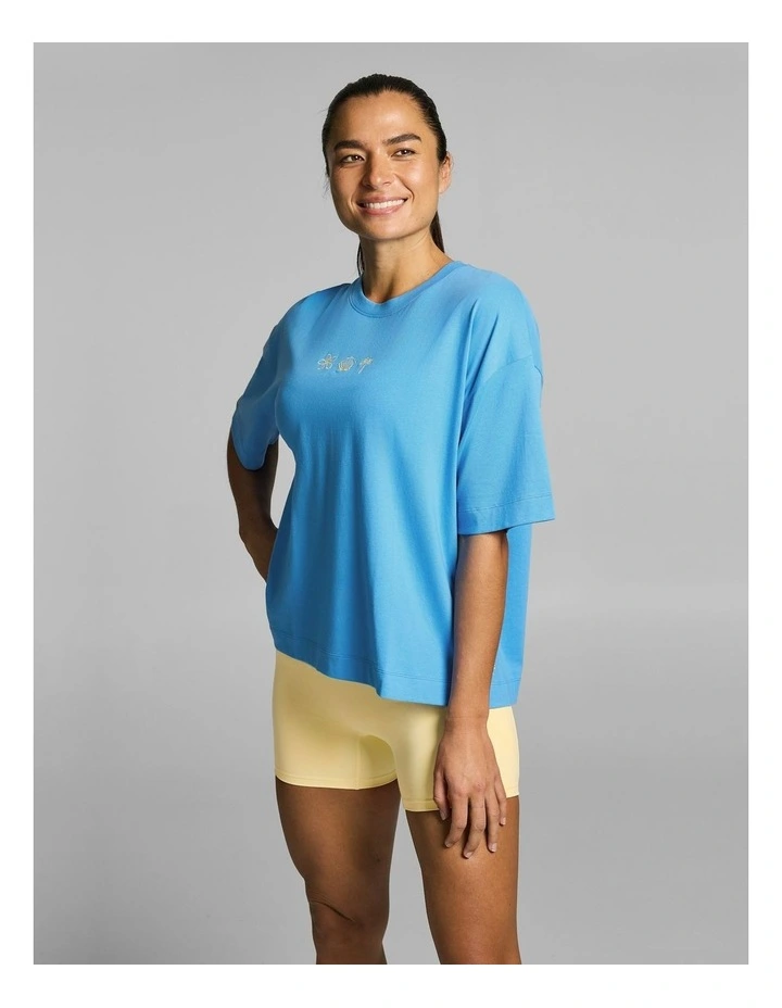 Boxy Cotton Tee Mykonos image 3