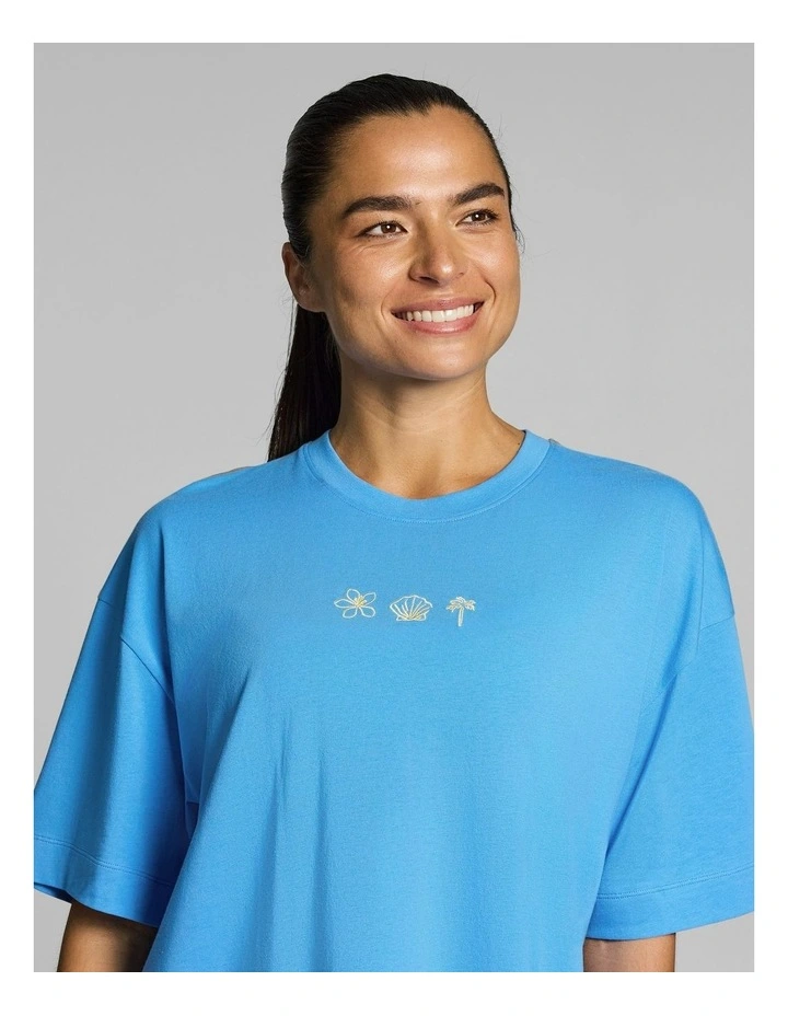 Boxy Cotton Tee Mykonos image 4