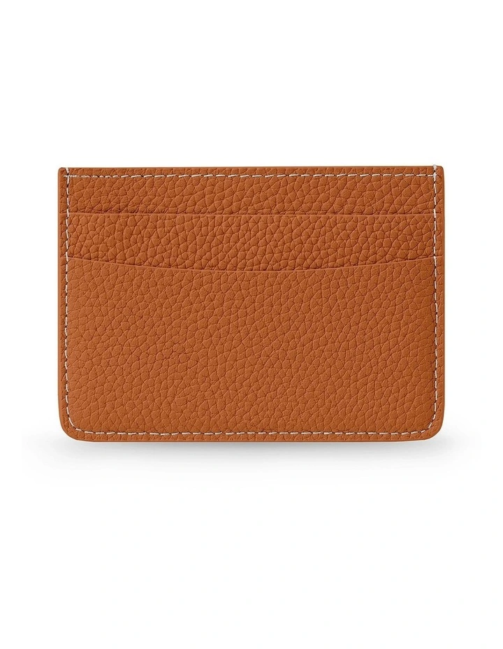 The Leather Card Holder in Pecan Brown image 2