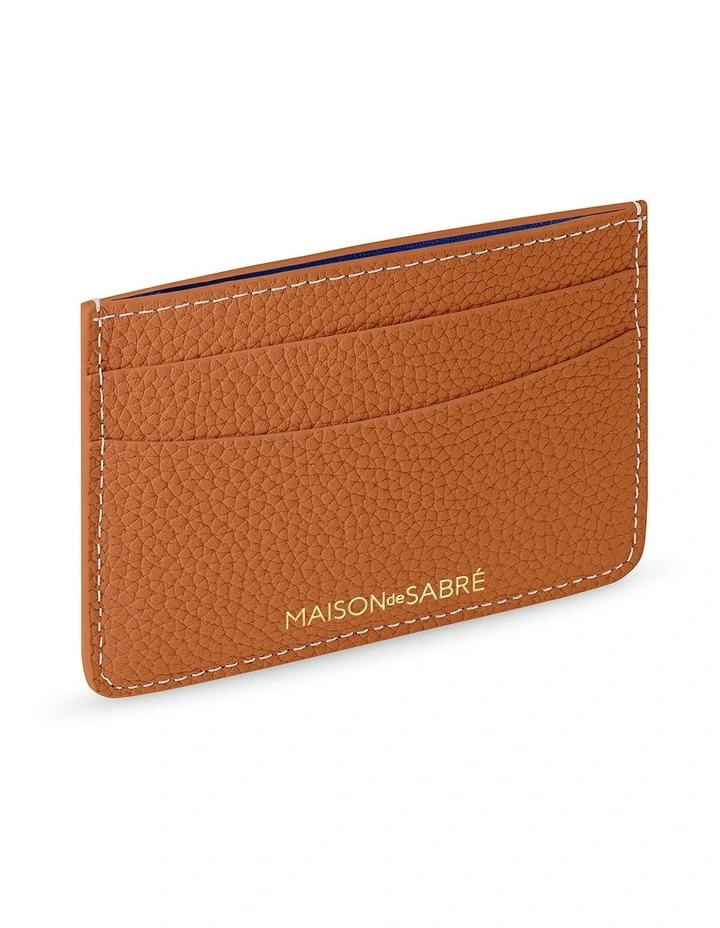 The Leather Card Holder in Pecan Brown image 3