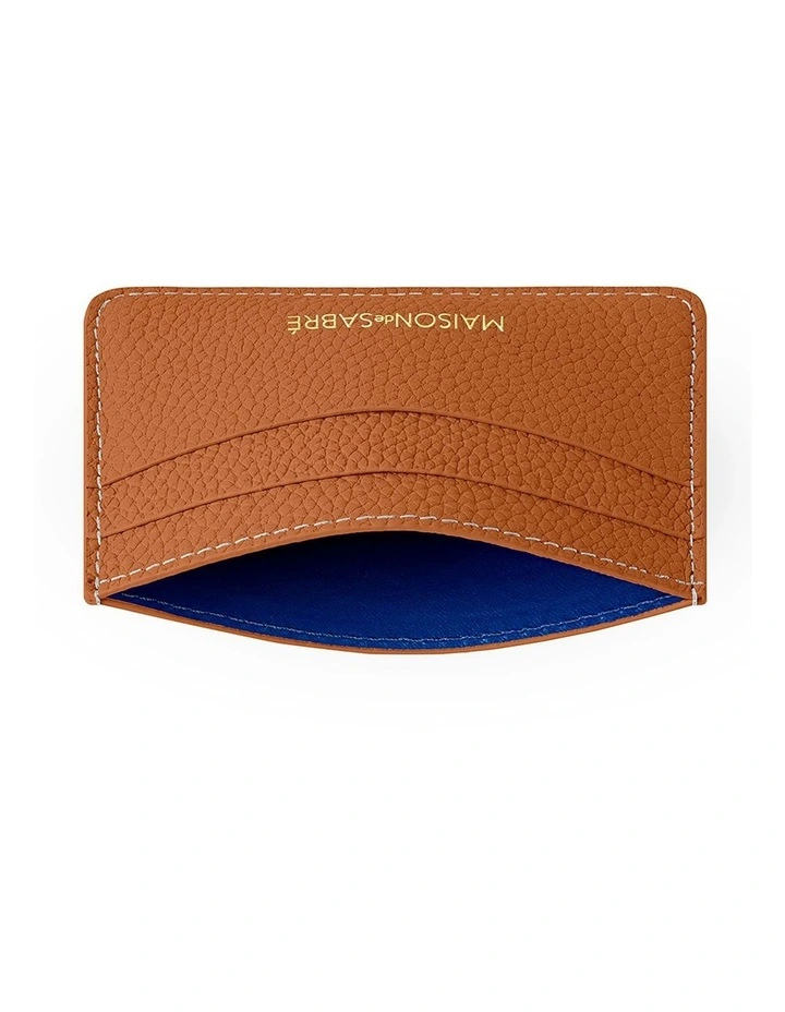 The Leather Card Holder in Pecan Brown image 5