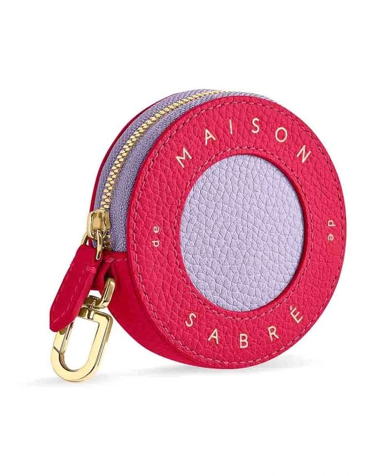 The Leather Coin Purse in Fuschia Lavender image 2