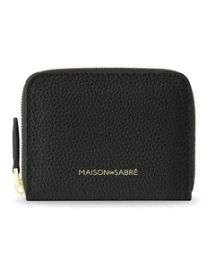 The Zip Wallet in Black Caviar