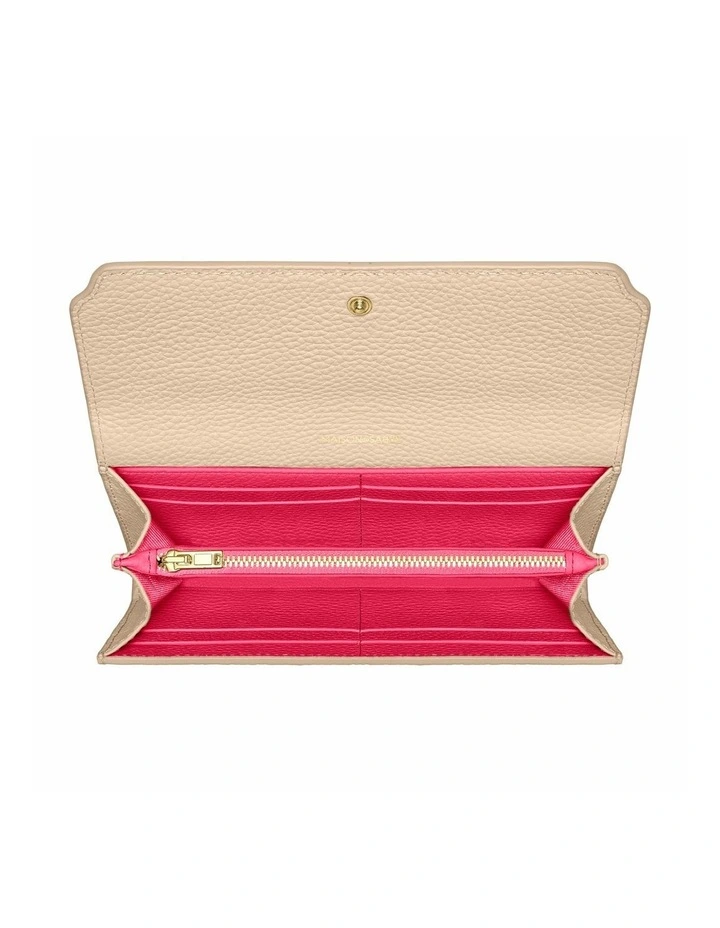 The Long Flap Wallet in Saharan Fuchsia image 3
