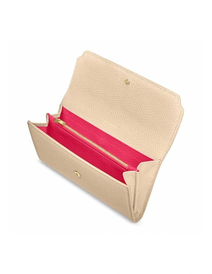 The Long Flap Wallet in Saharan Fuchsia image 5
