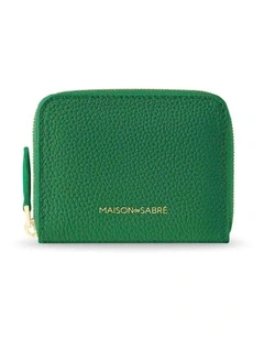 The Zip Wallet in Emerald Green