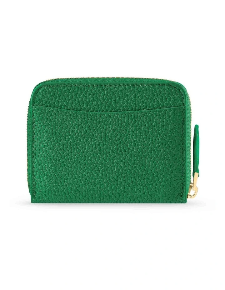 The Zip Wallet in Emerald Green image 3