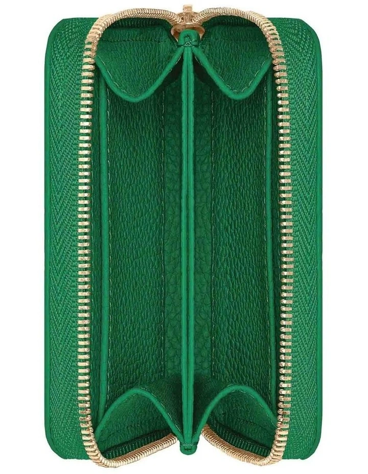 The Zip Wallet in Emerald Green image 5