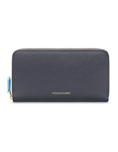 The Long Zip Wallet in Graphite Sky