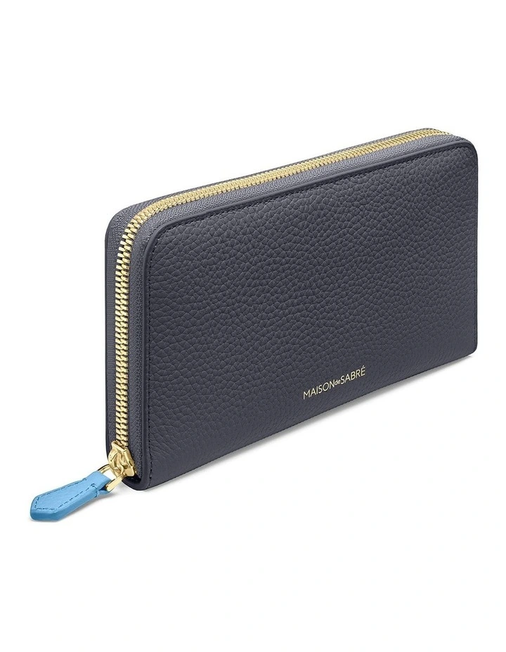The Long Zip Wallet in Graphite Sky image 3