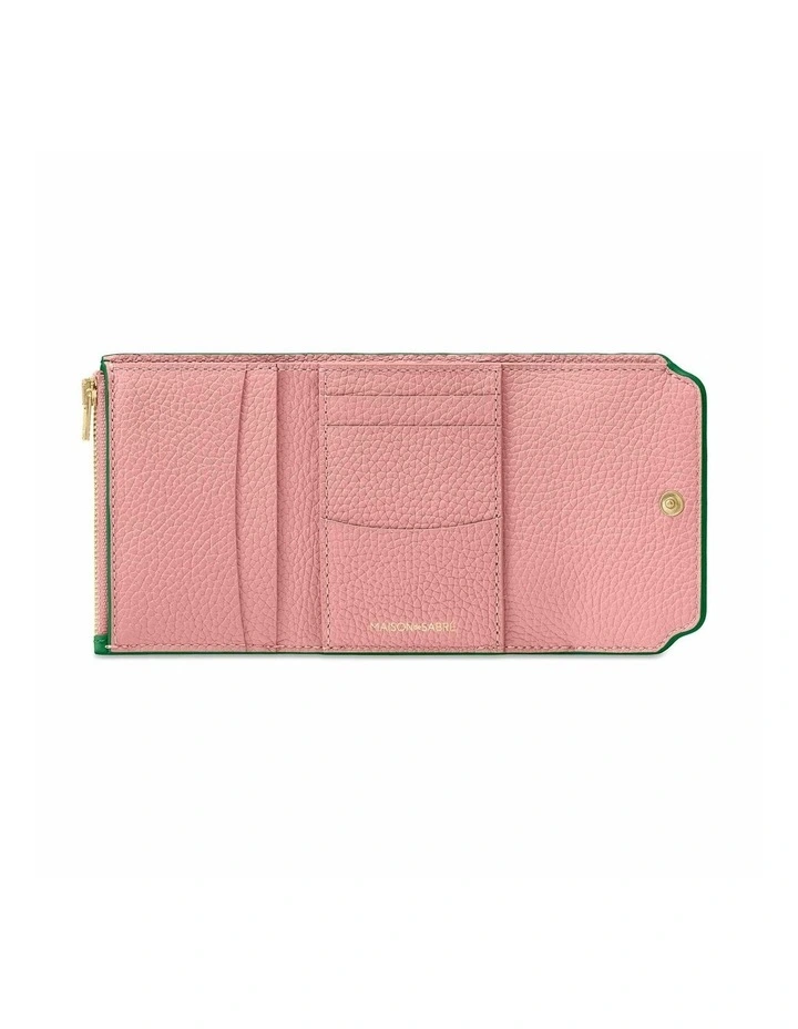 The Trifold Wallet in Emerald Lily image 3