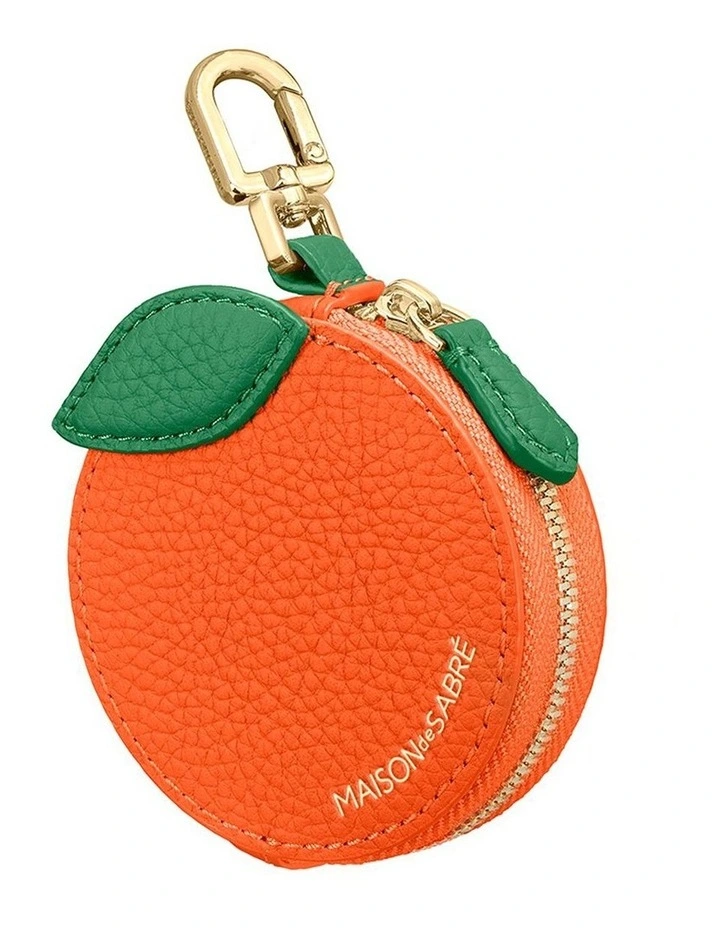 The SABRÉMOJI™ Fruit Coin Purse in Orange image 3