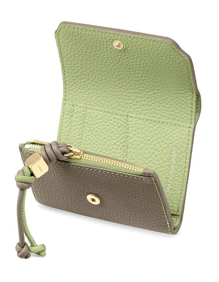 The Trifold Wallet in Cashmere Matcha image 3