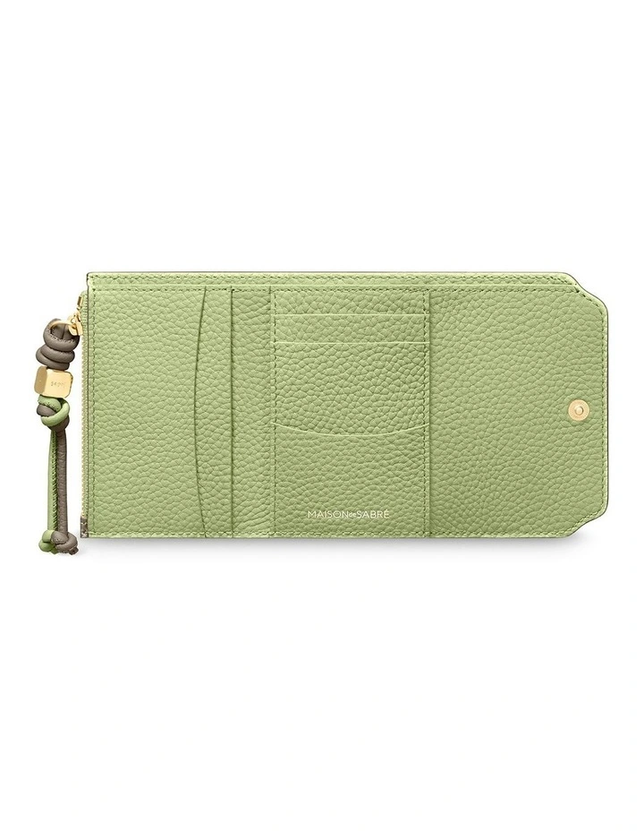 The Trifold Wallet in Cashmere Matcha image 5