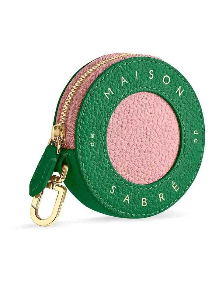 The Leather Coin Purse in Emerald Lily image 2
