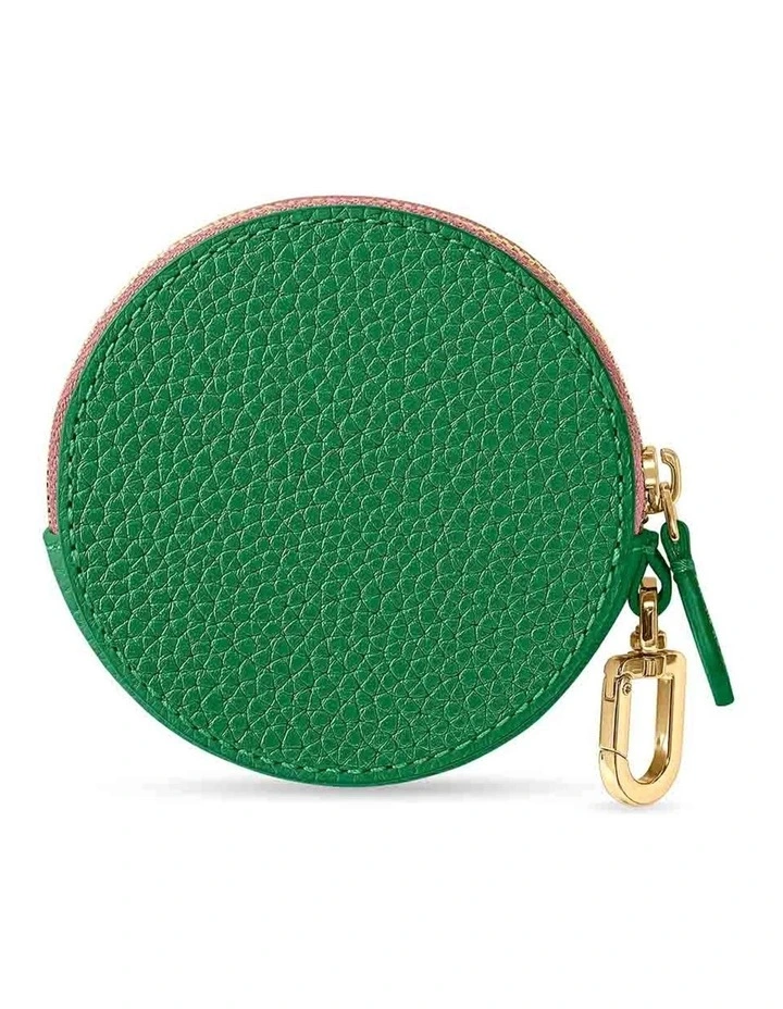 The Leather Coin Purse in Emerald Lily image 3