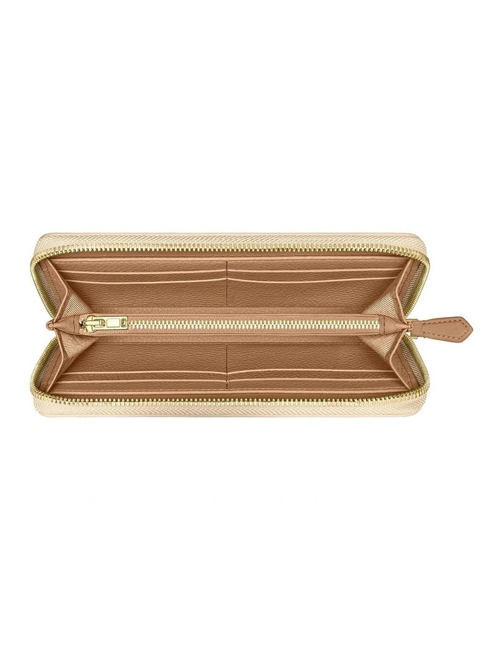 The Long Zip Wallet in Saharan Brown image 5