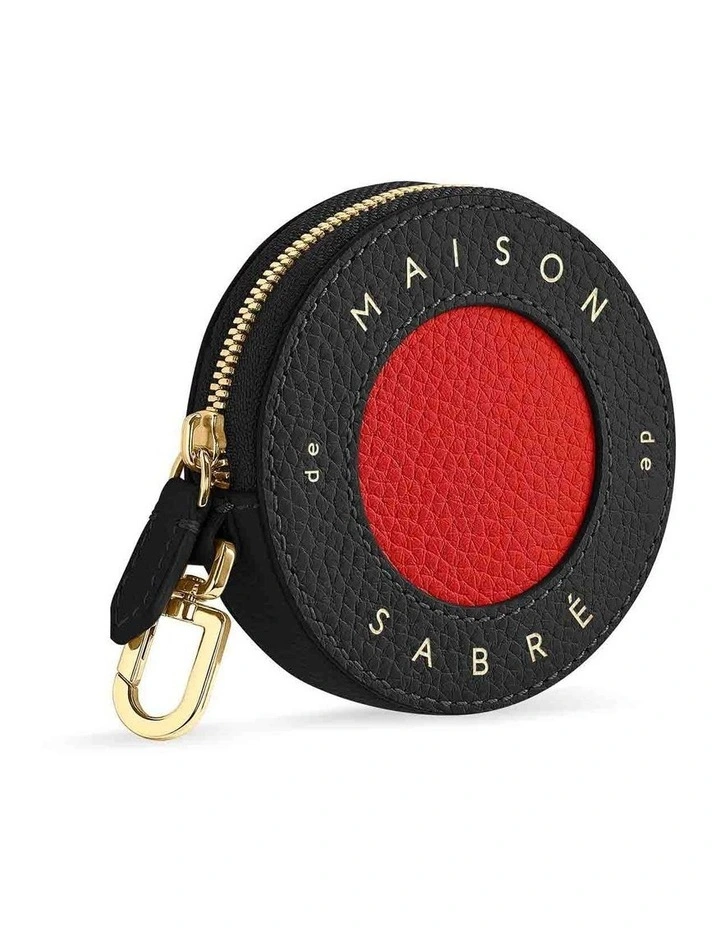 The Leather Coin Purse in Pomegranate Caviar image 2