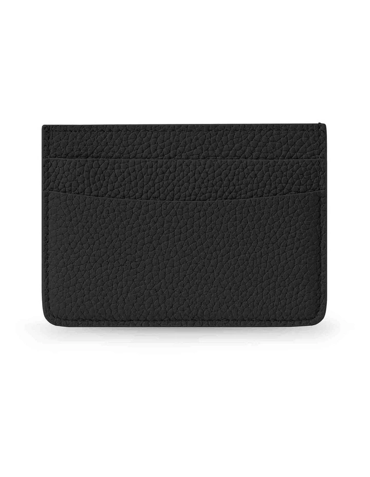 The Leather Card Holder in Black Caviar image 2