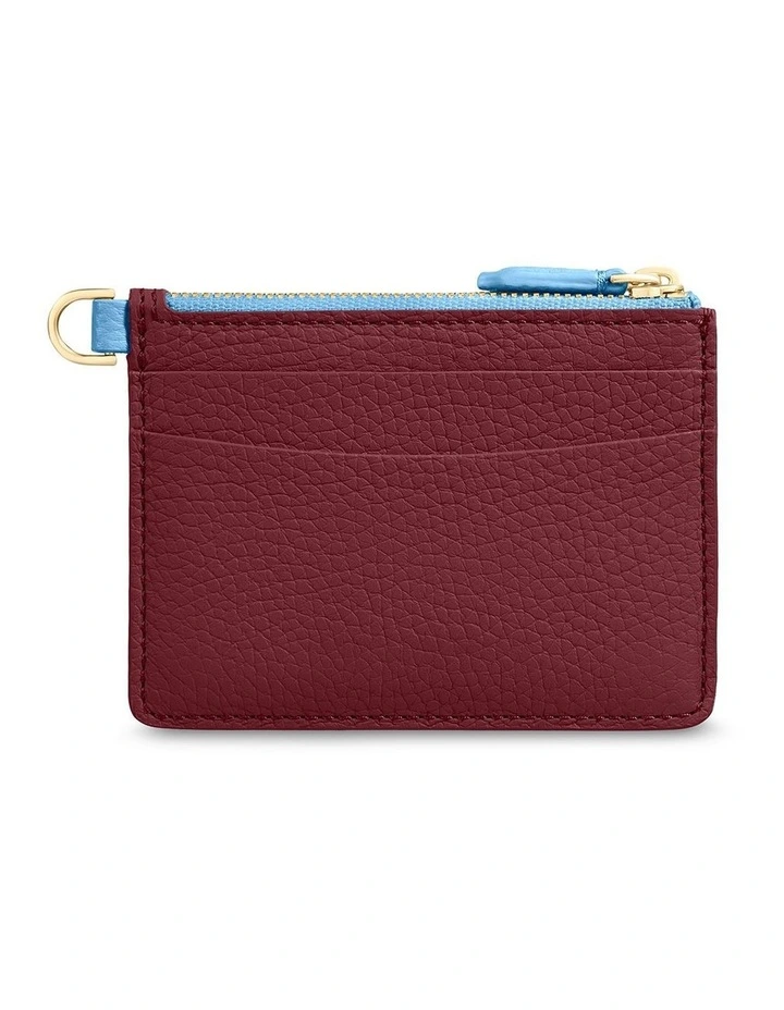 The Leather Zipped Card Pouch in Plum Sky image 4