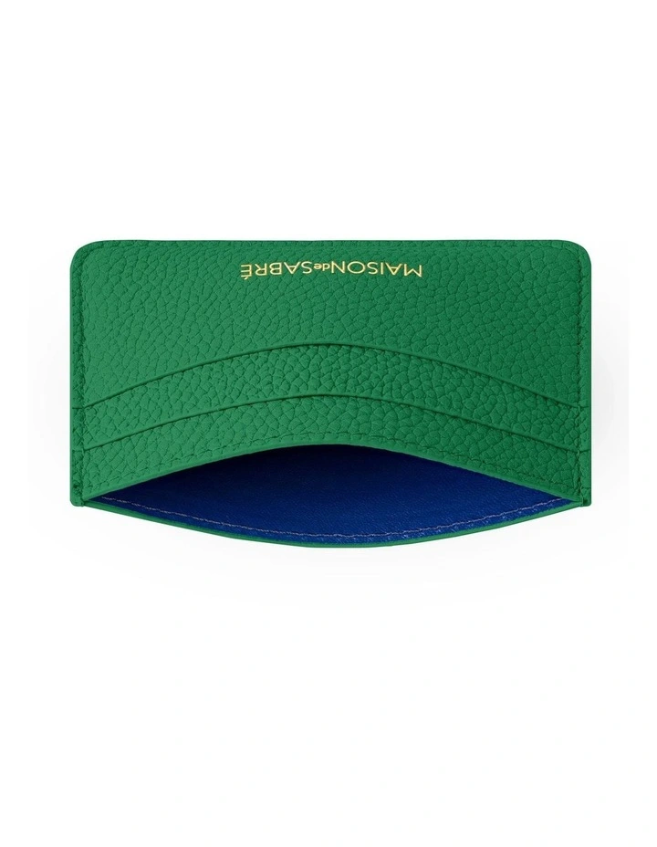The Leather Card Holder in Emerald Green image 5