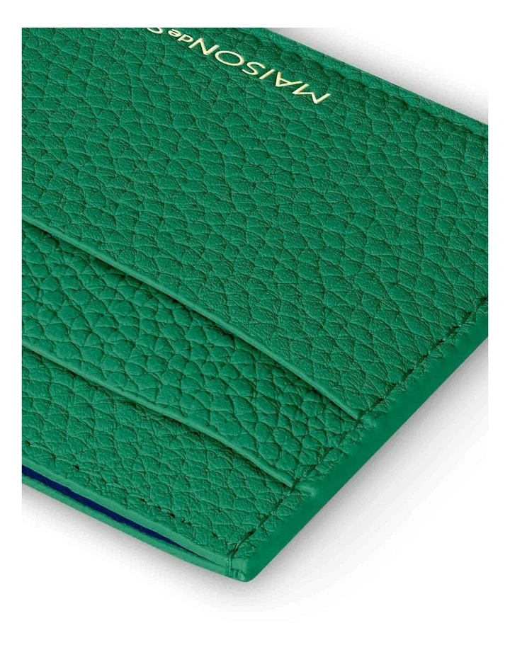 The Leather Card Holder in Emerald Green image 6