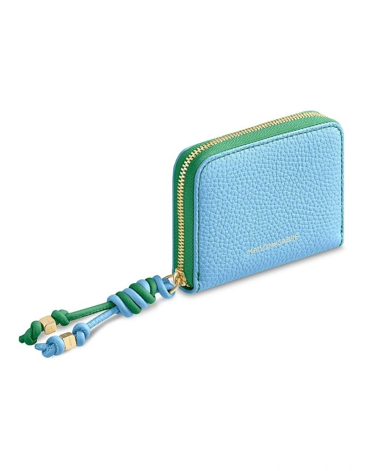 The Zip Wallet in Sky Emerald image 4