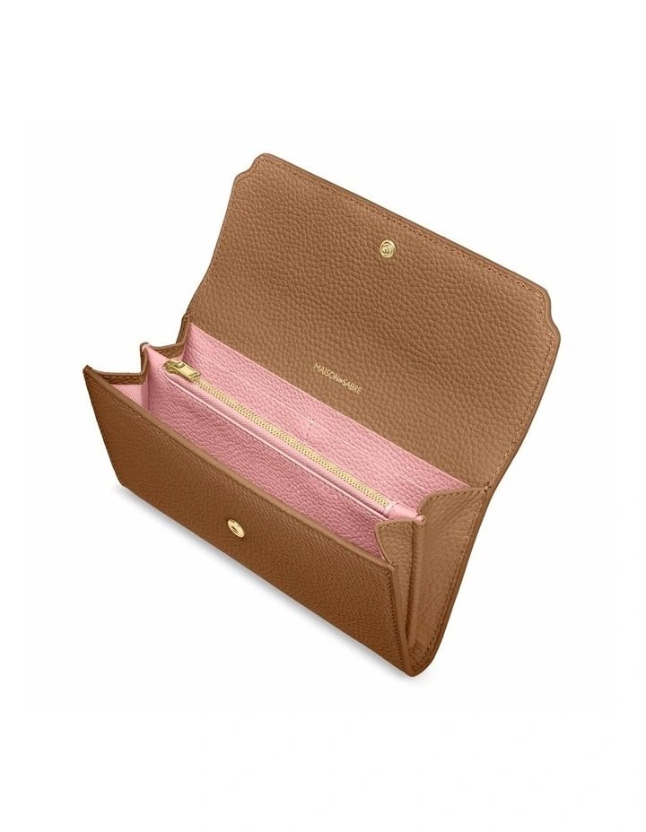 The Long Flap Wallet in Sandstone Lily image 5