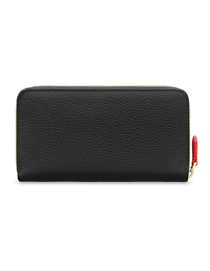 The Long Zip Wallet in Pomegranate Caviar image 2