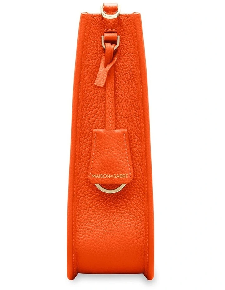 The Leather Saddle Bag in Manhattan Orange image 4