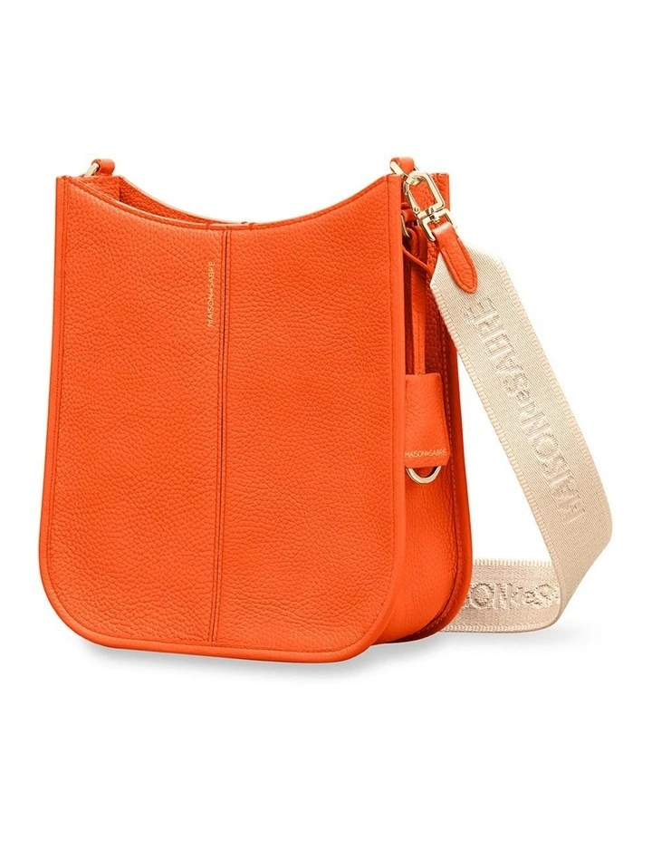 The Leather Saddle Bag in Manhattan Orange image 7