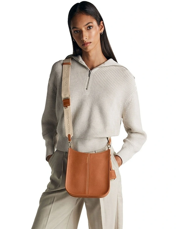 The Leather Saddle Bag in Pecan Brown image 2