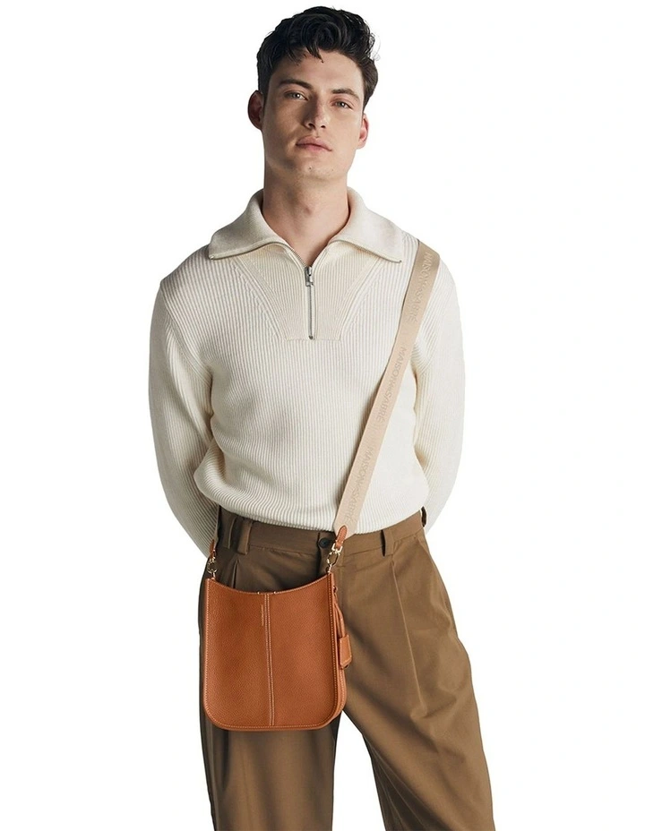 The Leather Saddle Bag in Pecan Brown image 3