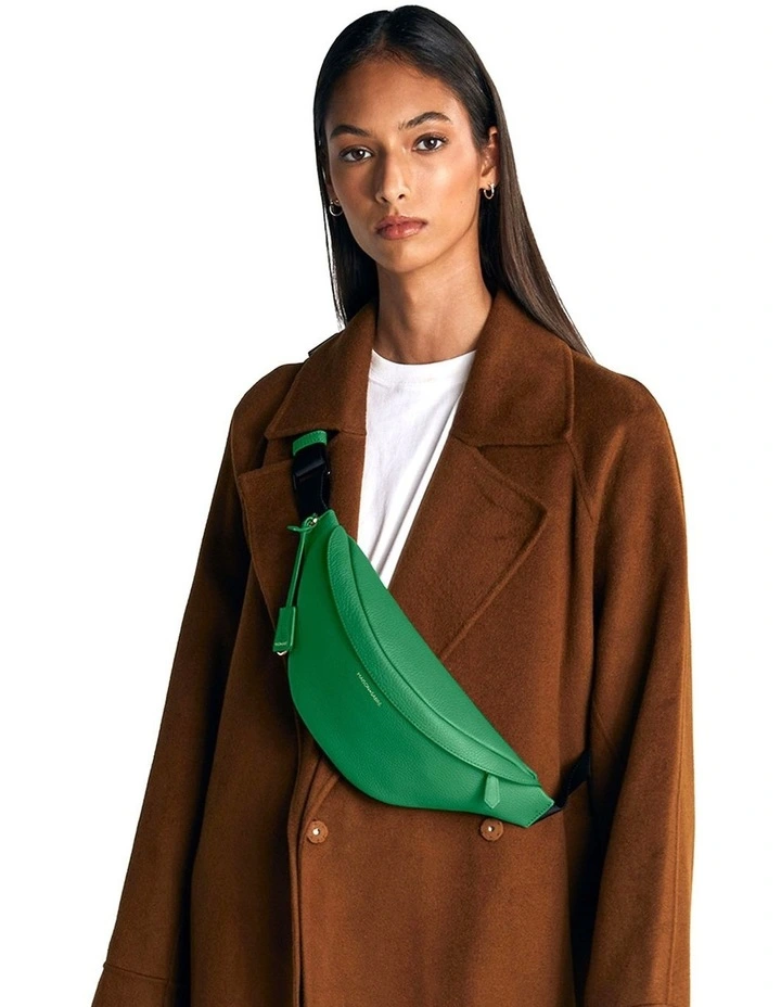 The Leather Sling Bag in Emerald Green image 2