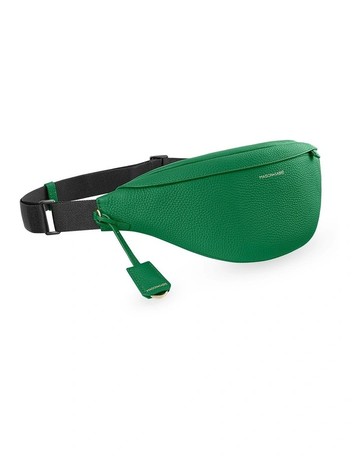 The Leather Sling Bag in Emerald Green image 4