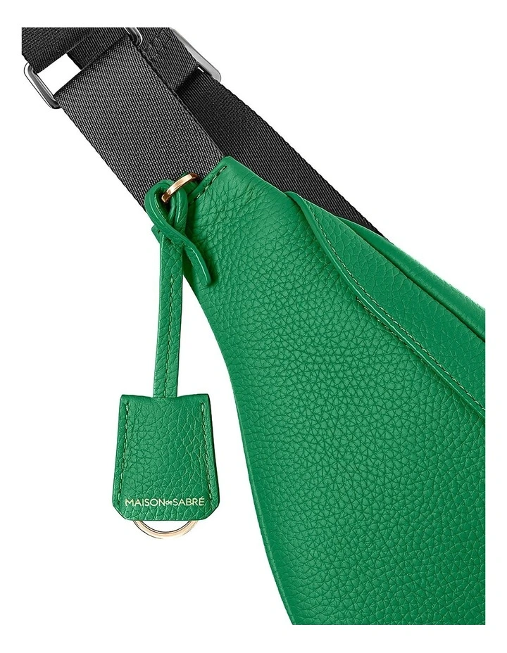 The Leather Sling Bag in Emerald Green image 5